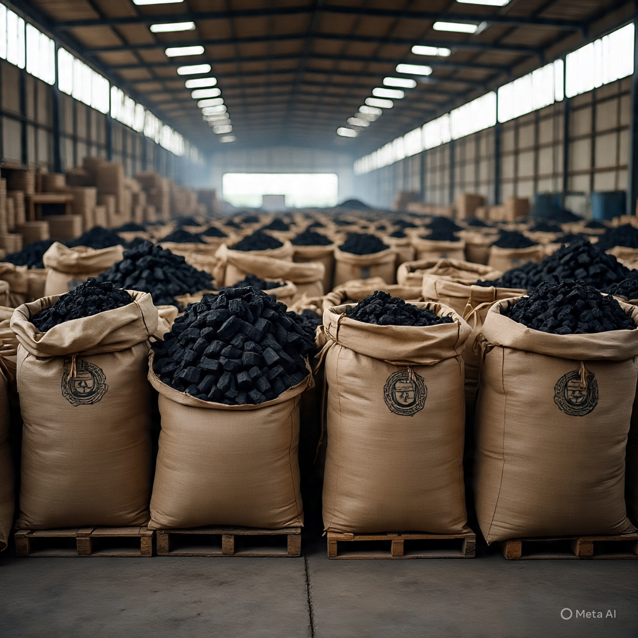charcoal in bags for exports (1)