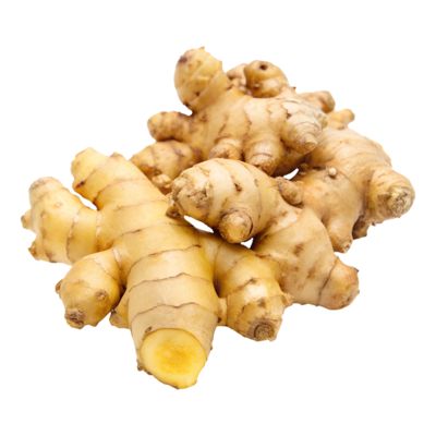 ingle piece of ginger root on transparent background